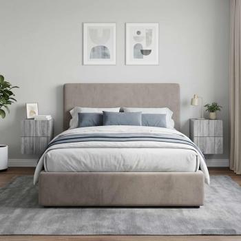 Wandmontierter Nachttisch 2 Stk. Sonoma-Grau 33 x 34,5 x 43 cm