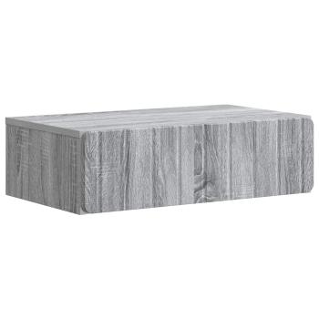 Wandmontierter Beistelltisch Graues Sonoma 59 x 34,5 x 17 cm