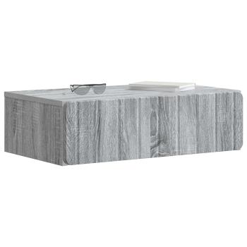 Wandmontierter Beistelltisch Graues Sonoma 59 x 34,5 x 17 cm