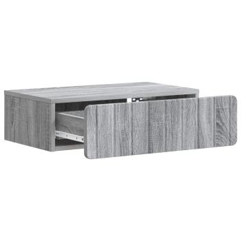 Wandmontierter Beistelltisch Graues Sonoma 59 x 34,5 x 17 cm