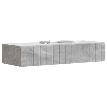 Wandmontierter Beistelltisch Betongrau 87,5 x 34,5 x 17 cm