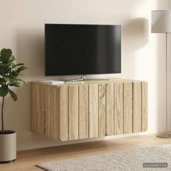 Wandmontierter TV-Schrank 59,5 x 41 x 30 cm Sonoma-Eiche
