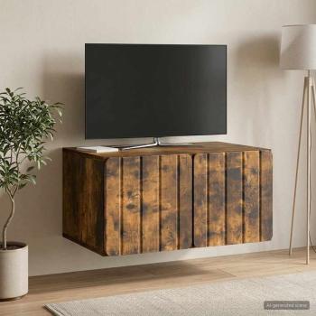 Wandmontierter TV-Schrank 59,5 x 41 x 30 cm Raucheiche