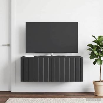 ARDEBO.de - Wandmontierter TV-Schrank 78,5 x 41 x 30 cm Schwarz