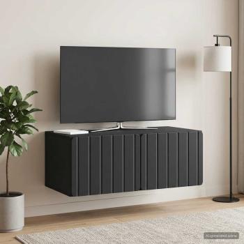 Wandmontierter TV-Schrank 78,5 x 41 x 30 cm Schwarz
