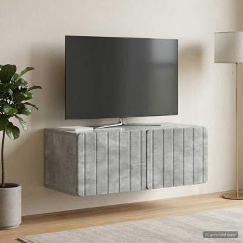 Wandmontierter TV-Schrank 78,5 x 41 x 30 cm Betongrau