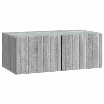 Wandmontierter TV-Schrank 78,5 x 41 x 30 cm Sonoma-Grau