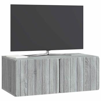 Wandmontierter TV-Schrank 78,5 x 41 x 30 cm Sonoma-Grau
