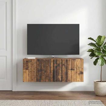 ARDEBO.de - Wandmontierter TV-Schrank 78,5 x 41 x 30 cm Altholz
