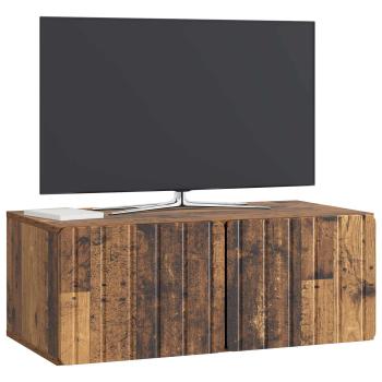 Wandmontierter TV-Schrank 78,5 x 41 x 30 cm Altholz