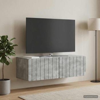 ARDEBO.de - Wandmontierter TV-Schrank 98 x 41 x 30 cm Betongrau