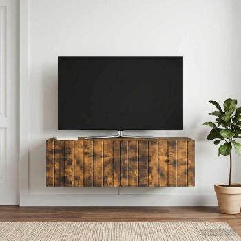 Wandmontierter TV-Schrank 98 x 41 x 30 cm Raucheiche