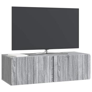 Wandmontierter TV-Schrank 98 x 41 x 30 cm Sonoma-Grau