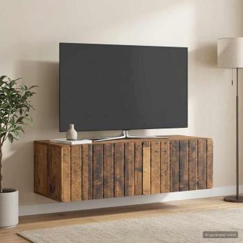 ARDEBO.de - Wandmontierter TV-Schrank 98 x 41 x 30 cm Altholz Holzwerkstoff