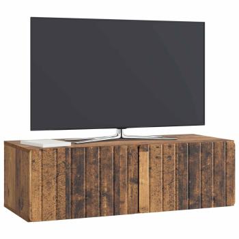 Wandmontierter TV-Schrank 98 x 41 x 30 cm Altholz Holzwerkstoff