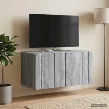 Wandmontierter TV-Schrank 59,5 x 31 x 30 cm Sonoma-Grau
