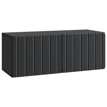 Wandmontierter TV-Schrank 78,5 x 31 x 30 cm Schwarz