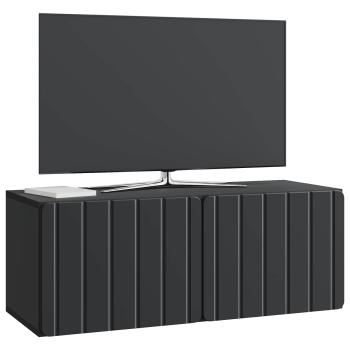 Wandmontierter TV-Schrank 78,5 x 31 x 30 cm Schwarz