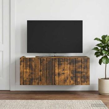 ARDEBO.de - Wandmontierter TV-Schrank 78,5 x 31 x 30 cm Raucheiche