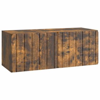 Wandmontierter TV-Schrank 78,5 x 31 x 30 cm Raucheiche