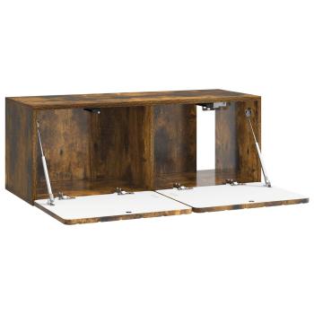 Wandmontierter TV-Schrank 78,5 x 31 x 30 cm Raucheiche