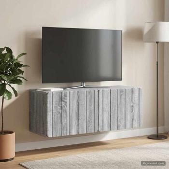 ARDEBO.de - Wandmontierter TV-Schrank 78,5 x 31 x 30 cm Sonoma-Grau