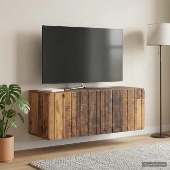 ARDEBO.de - Wandmontierter TV-Schrank 78,5 x 31 x 30 cm Altholz