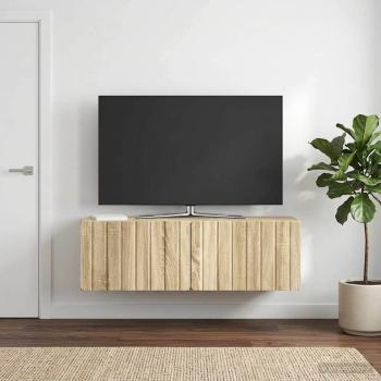 ARDEBO.de - Wandmontierter TV-Schrank 98 x 31 x 30 cm Sonoma-Eiche