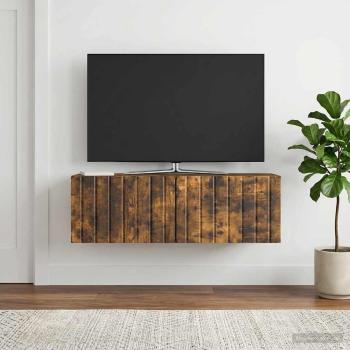 ARDEBO.de - Wandmontierter TV-Schrank 98 x 31 x 30 cm Raucheiche