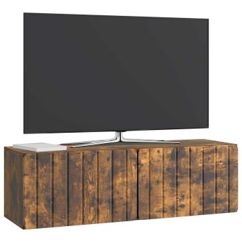 Wandmontierter TV-Schrank 98 x 31 x 30 cm Raucheiche