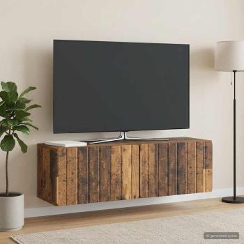 Wandmontierter TV-Schrank 98 x 31 x 30 cm Altholz Holzwerkstoff