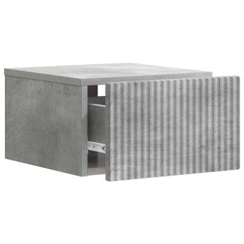Wandmontierter Nachttisch Betongrau 33 x 34,5 x 20 cm