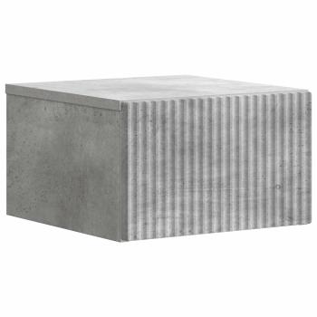 Wandmontierter Nachttisch 2 Stk. Betongrau 33 x 34,5 x 20 cm
