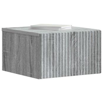 Wandmontierter Nachttisch Graues Sonoma 33 x 34,5 x 20 cm