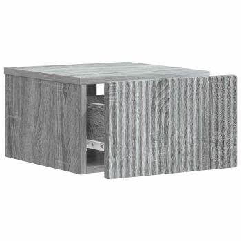 Wandmontierter Nachttisch Graues Sonoma 33 x 34,5 x 20 cm