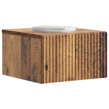 Wandmontierter Nachttisch 2 Stk. Altholz 33 x 34,5 x 20 cm