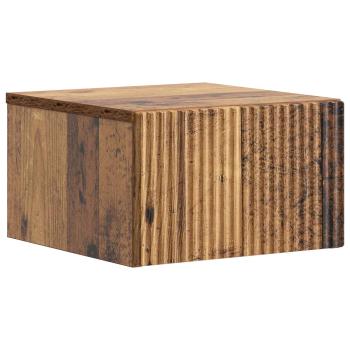 Wandmontierter Nachttisch 2 Stk. Altholz 33 x 34,5 x 20 cm