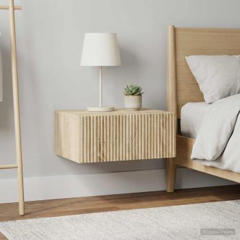 ARDEBO.de - Wandmontierter Nachttisch 2 Stk. Sonoma-Eiche 49 x 34,5 x 20 cm