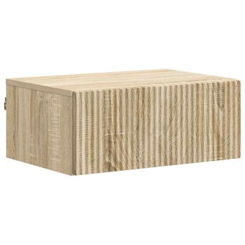 Wandmontierter Nachttisch 2 Stk. Sonoma-Eiche 49 x 34,5 x 20 cm