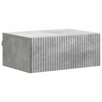 Wandmontierter Nachttisch Betongrau 49 x 34,5 x 20 cm