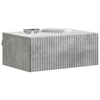 Wandmontierter Nachttisch Betongrau 49 x 34,5 x 20 cm