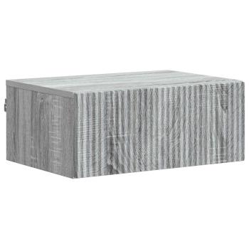 Wandmontierter Nachttisch Sonoma-Grau 49 x 34,5 x 20 cm