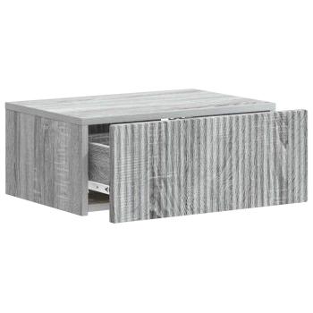 Wandmontierter Nachttisch Sonoma-Grau 49 x 34,5 x 20 cm