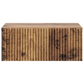 Wandmontierter Nachttisch Altholz 49 x 34,5 x 20 cm