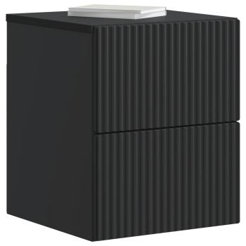 Wandmontierter Nachttisch Schwarz 33 x 34,5 x 40 cm