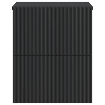 Wandmontierter Nachttisch Schwarz 33 x 34,5 x 40 cm