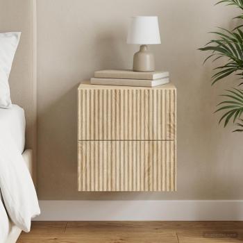 ARDEBO.de - Wandmontierter Nachttisch Sonoma-Eiche 33 x 34,5 x 40 cm