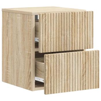 Wandmontierter Nachttisch Sonoma-Eiche 33 x 34,5 x 40 cm