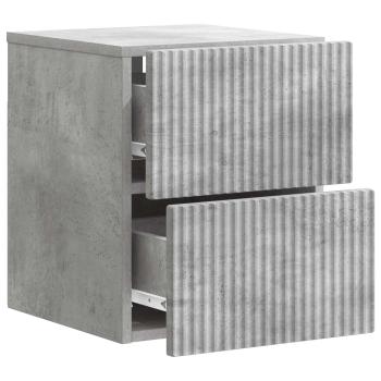 Wandmontierter Nachttisch Betongrau 33 x 34,5 x 40 cm