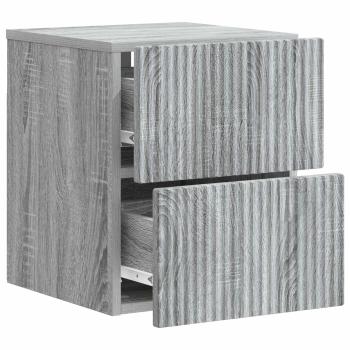 Wandmontierter Nachttisch Sonoma-Grau 33 x 34,5 x 40 cm